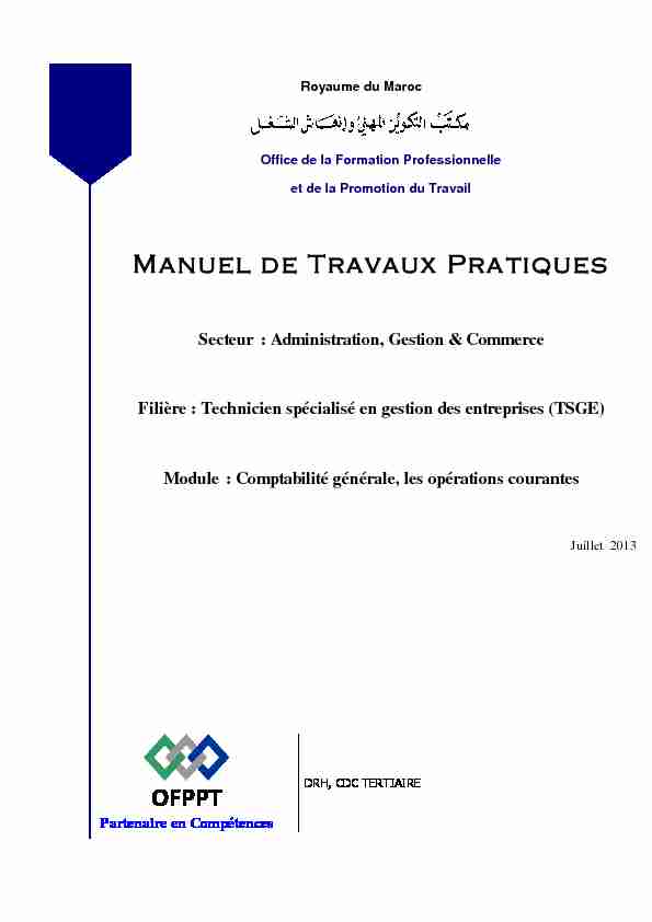 OFPPT Manuel de Travaux Pratiques