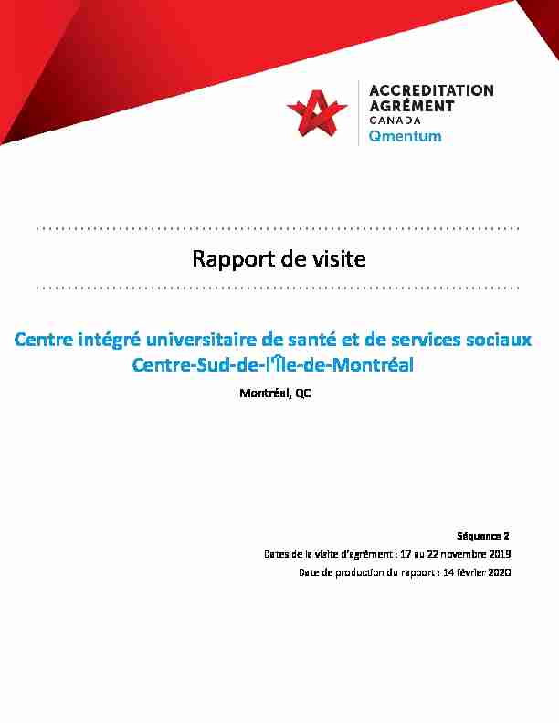 [PDF] Rapport de visite - CIUSSS du Centre-Sud-de-lÎle-de-Montréal