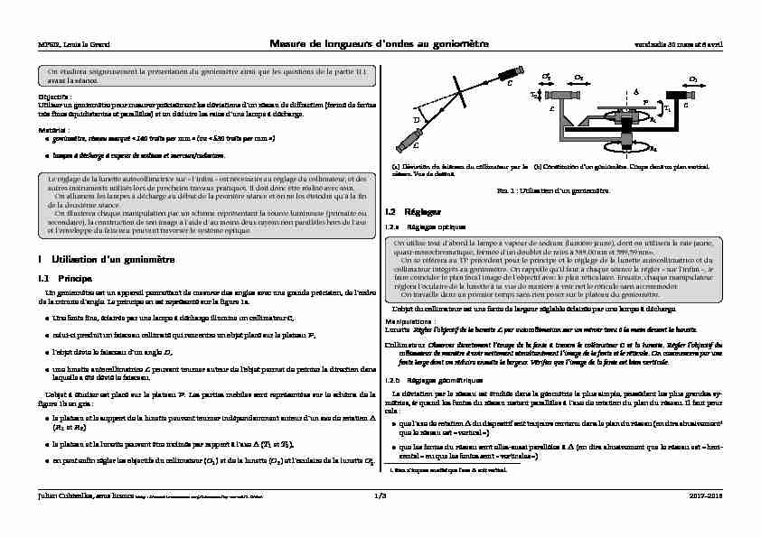[PDF] Mesure de longueurs dondes au goniomètre - cpge paradise