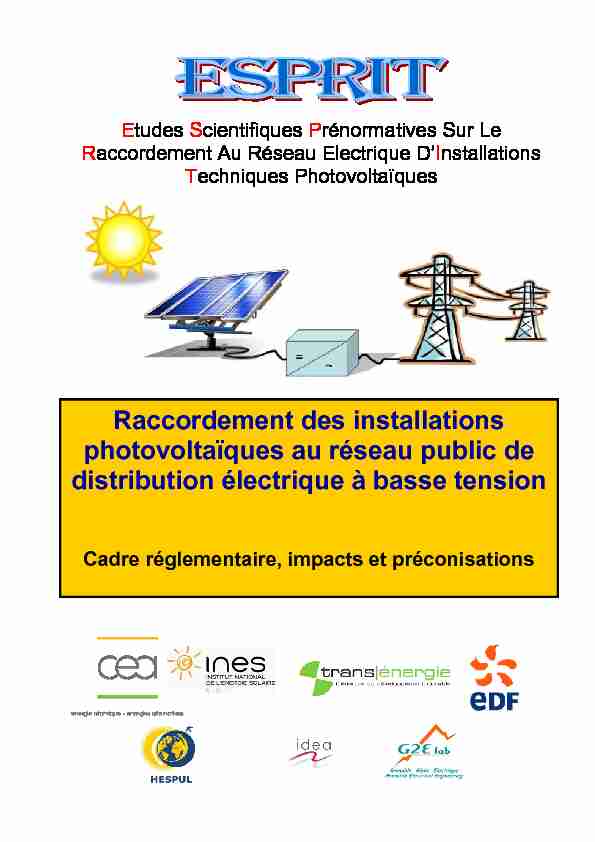 Raccordement des installations photovoltaïques au réseau public