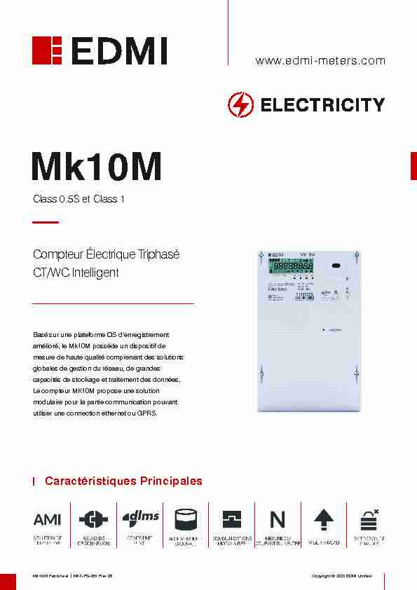 [PDF] Compteur Électrique Triphasé CT/WC Intelligent - EDMI Meters