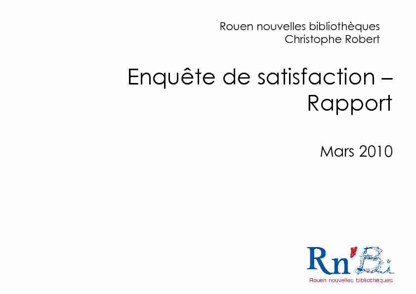 [PDF] Enquête de satisfaction – Rapport - Enssib