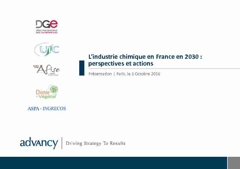 Lindustrie chimique en France en 2030 : perspectives et actions