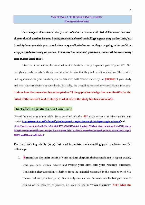 [PDF] WRITING A THESIS CONCLUSION - opsuniv-batna2dz