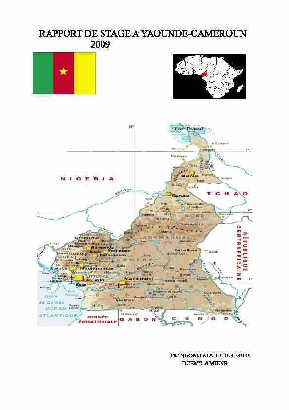 RAPPORT DE STAGE A YAOUNDE-CAMEROUN 2009