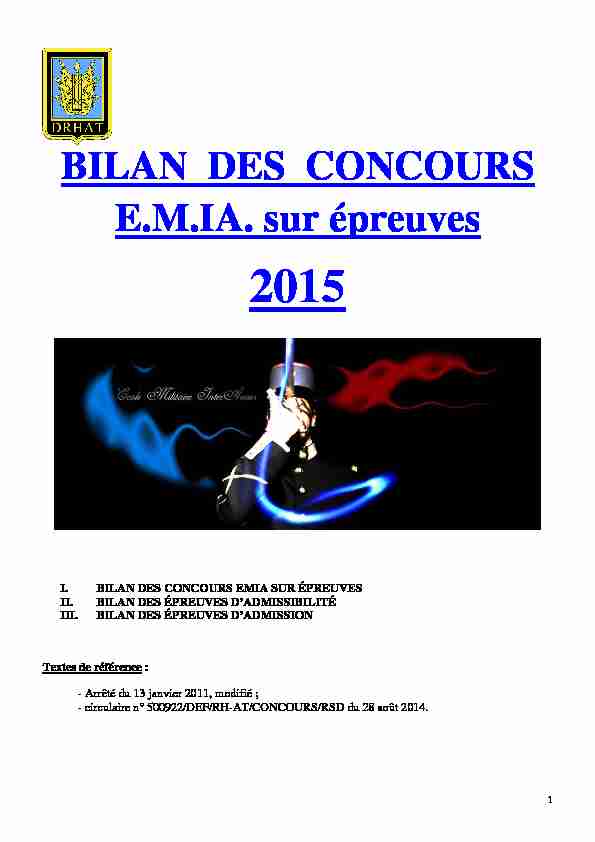 20150319 rapport concours 2015 EMIA épreuves