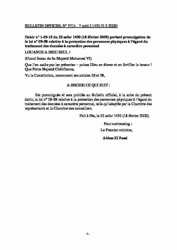 [PDF] Loi 09-08 - CNDP