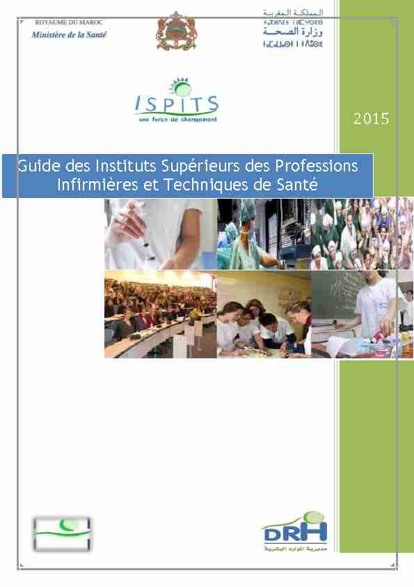 Guide des Instituts Supérieurs des Professions Infirmières et