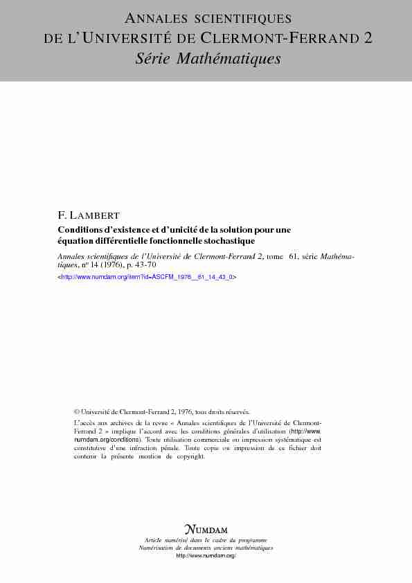 [PDF] Conditions dexistence et dunicité de la solution pour une équation