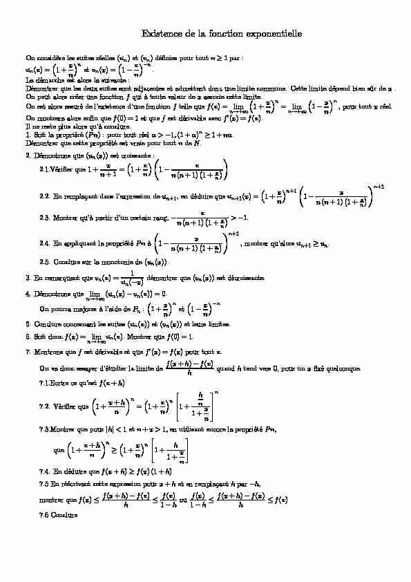 [PDF] Existence de la fonction exponentielle