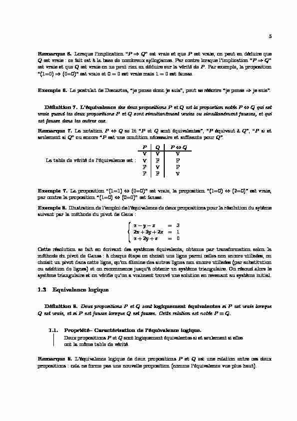 [PDF] 13 Equivalence logique
