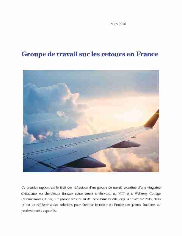 [PDF] Retours en France - Harvard University