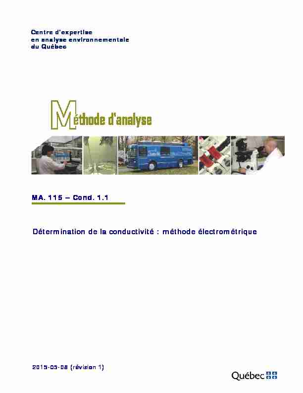[PDF] Détermination de la conductivité : méthode électrométrique
