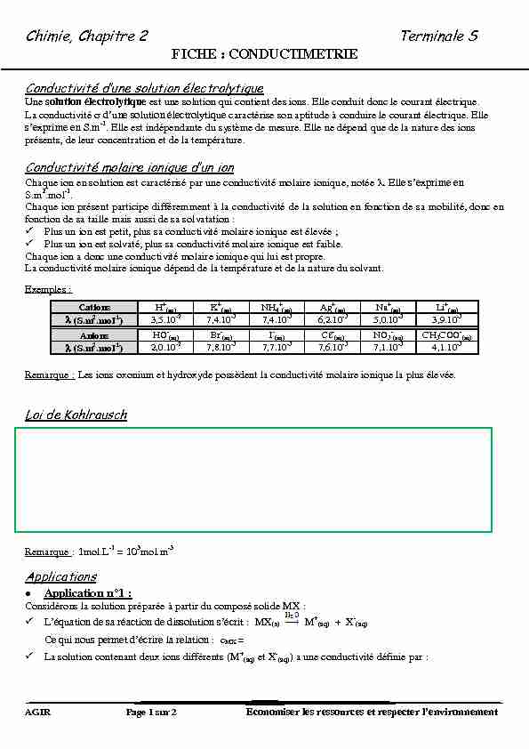 [PDF] Chimie Chapitre 2 Terminale S