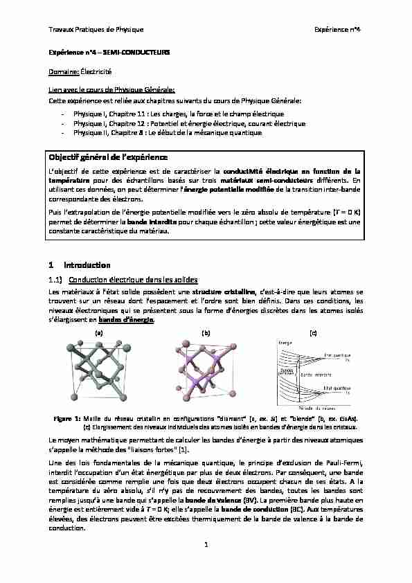 [PDF] Expérience n°4 – SEMI-CONDUCTEURS - UniNE