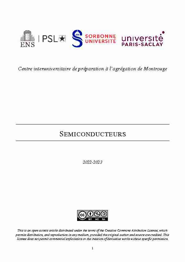 [PDF] Semiconducteurs - Agrégation de Physique