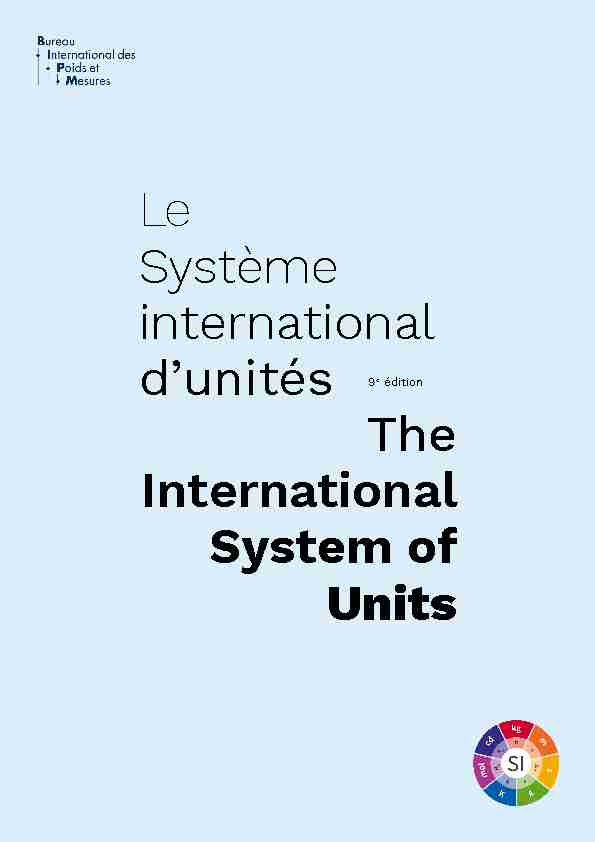 Le Système international dunités (SI)