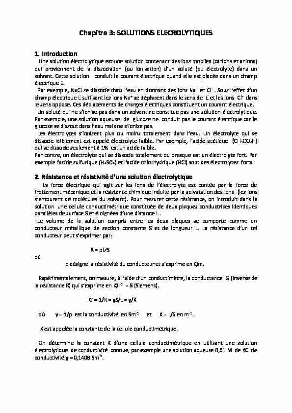[PDF] Chapitre 3: SOLUTIONS ELECROLYTIQUES