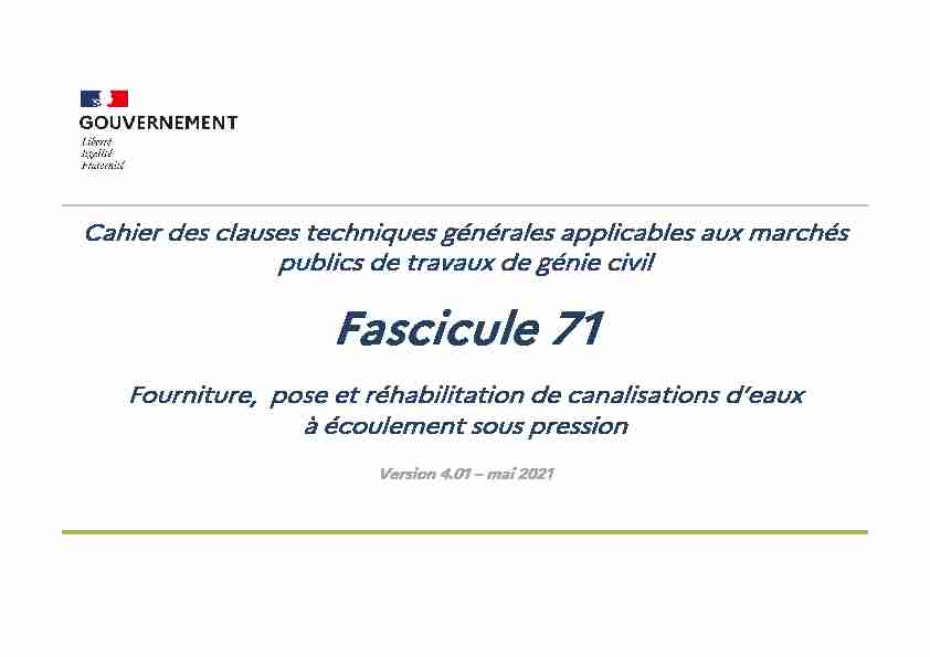 Fascicule 71