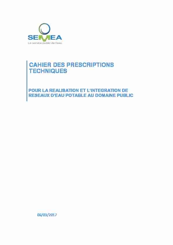 [PDF] CAHIER DES PRESCRIPTIONS TECHNIQUES - SEMEA