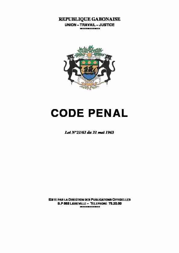 [PDF] Gabon-Code-1963-penalpdf - Droit-Afrique