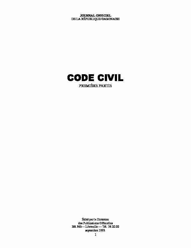 [PDF] CODE CIVIL - ILO