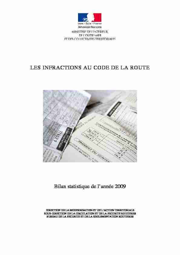 [PDF] LES INFRACTIONS AU CODE DE LA ROUTE Bilan statistique de l