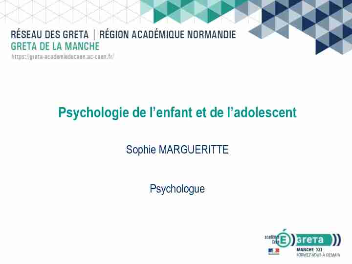 [PDF] Psychologie du développement