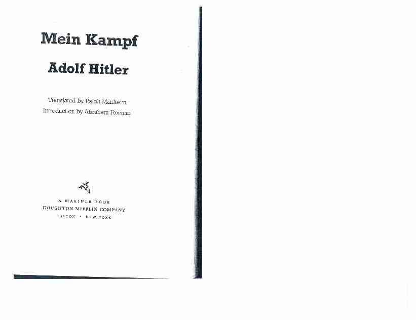 MeinKampf - Adolf Hitler