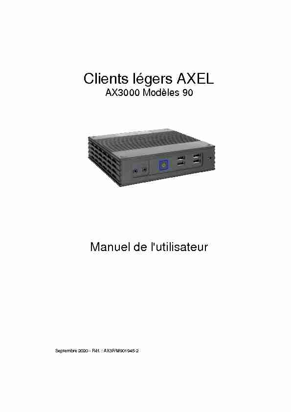 Manuel Utilisateur AX3000