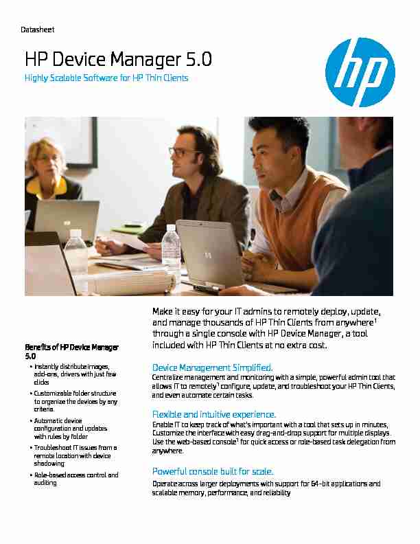 HP Device Manager 5.0
