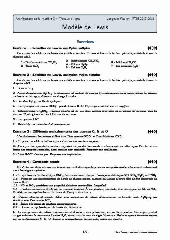 [PDF] Modèle de Lewis - Étienne Thibierge