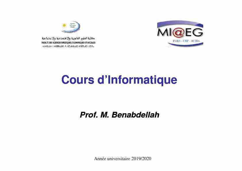 [PDF] Cours dInformatique - Wifeo