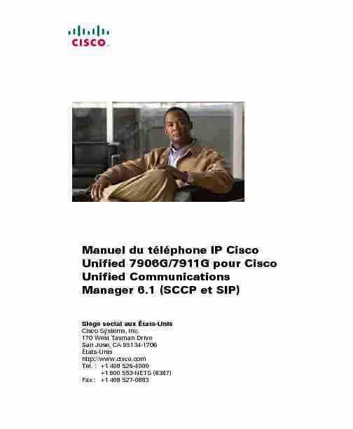 [PDF] Manuel du téléphone IP Cisco Unified 7906G/7911G  - Audentia