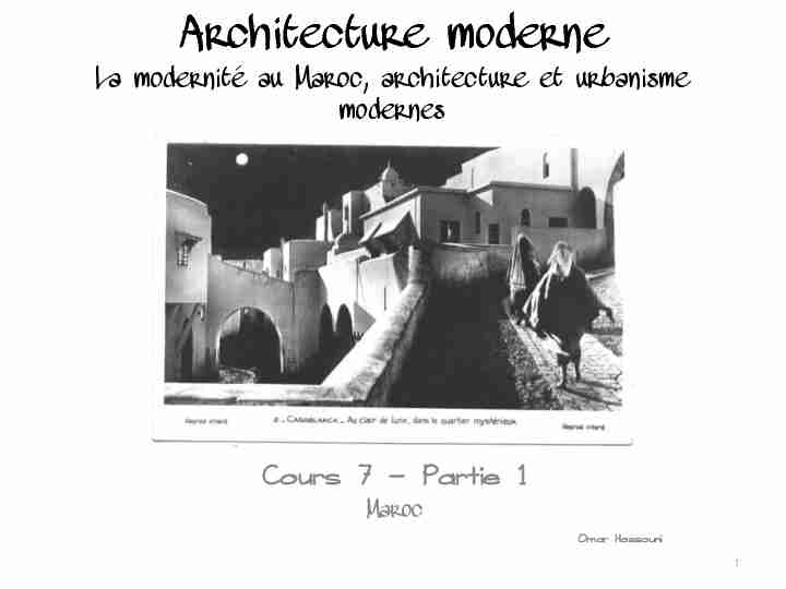 [PDF] La modernité au Maroc architecture et urbanisme modernes