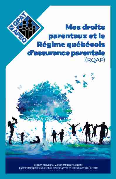 Mes droits parentaux et le Régime québécois dassurance parentale