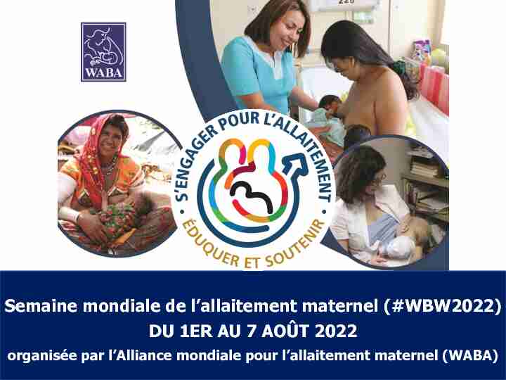 Semaine mondiale de lallaitement maternel (#WBW2022) DU 1ER