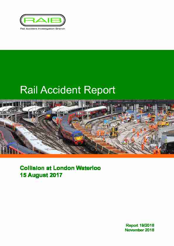 Collision at London Waterloo - Rail Accident Report