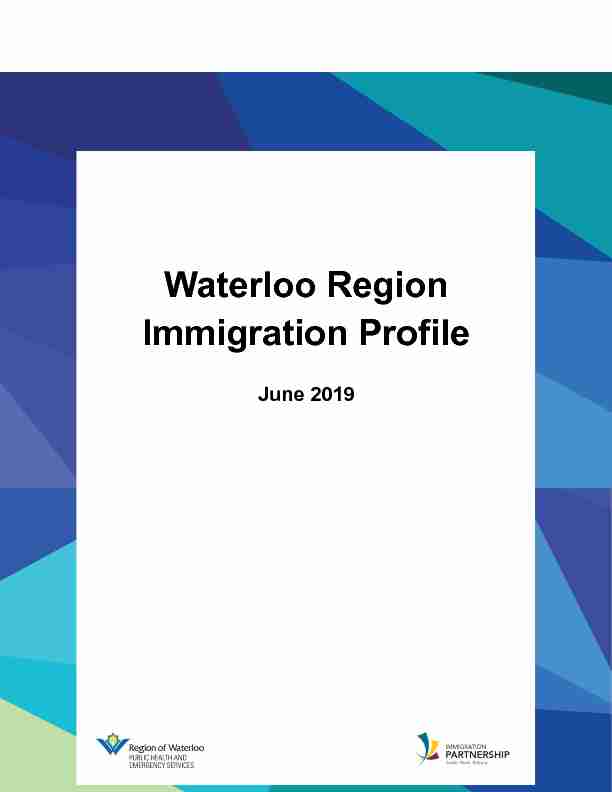Waterloo Region Immigration Profile - June 2019