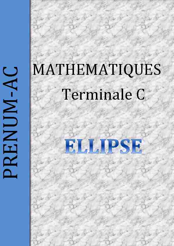 [PDF] MATHEMATIQUES Terminale C - PReNuM-AC