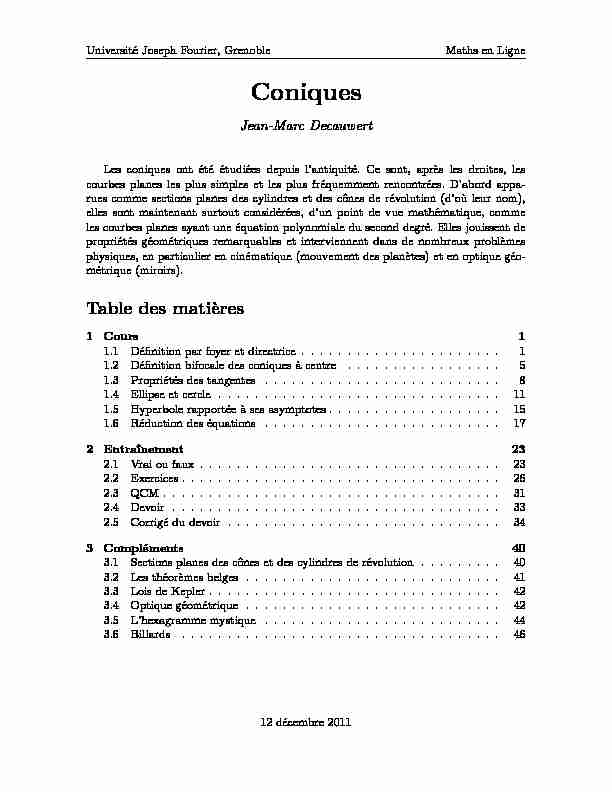 [PDF] Coniques