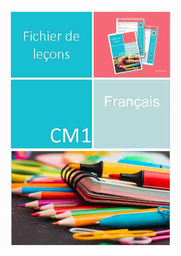 Fichier de leçons Français