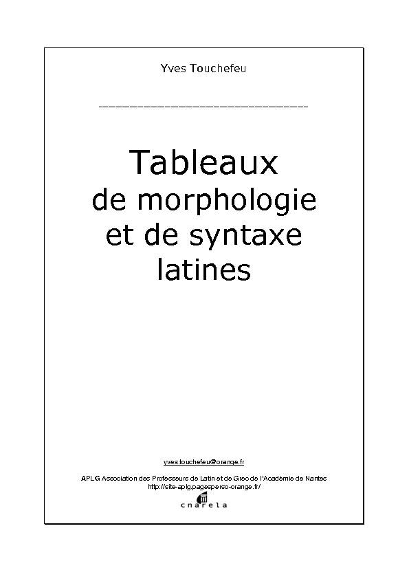 [PDF] Tableaux - APLG