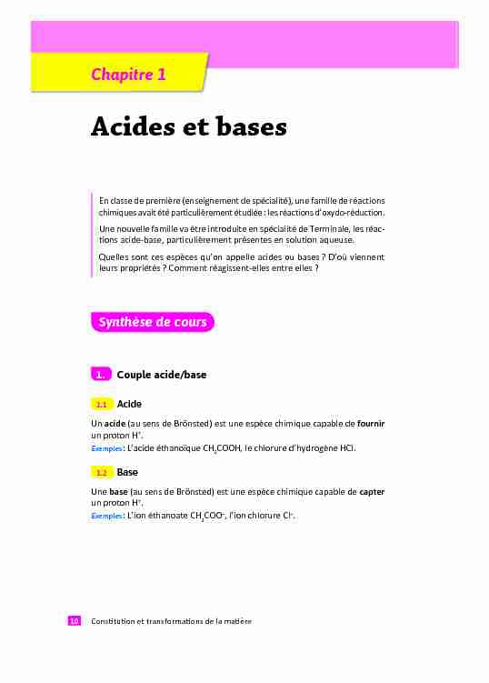 Acides et bases