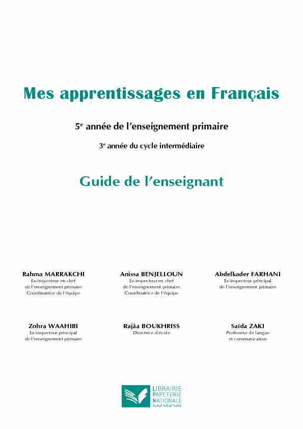 [PDF] Mes apprentissages en Français - AlloSchool