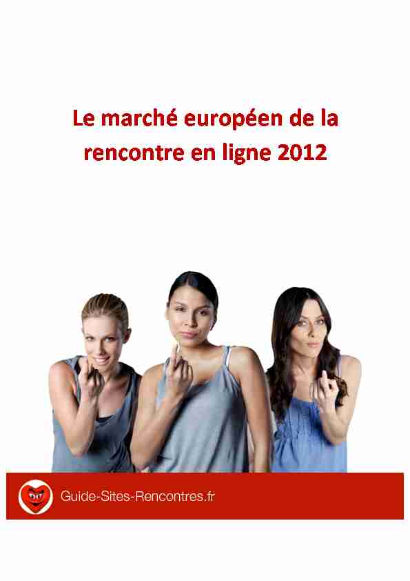 Le marché européen de la rencontre en ligne 2012