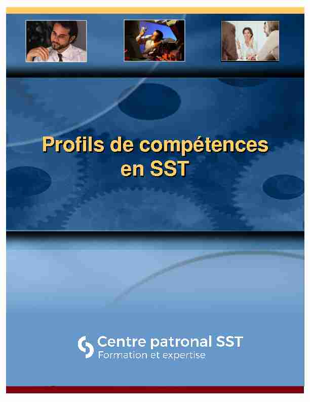 Profils de compétences en SST