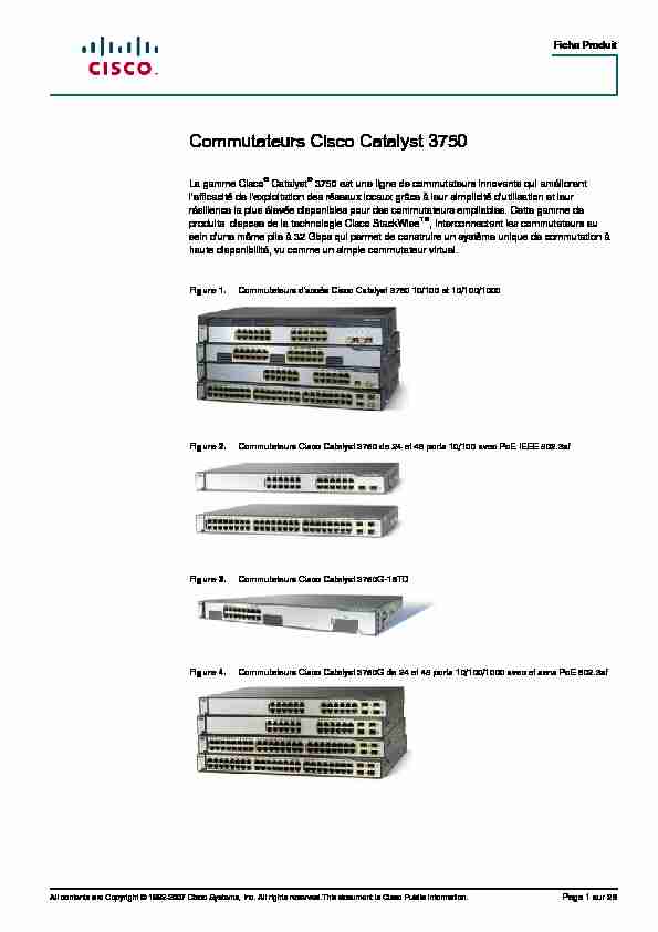 Commutateurs Cisco Catalyst 3750