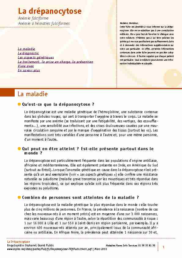 Drepanocytose-FRfrPub125v01.pdf - La drépanocytose