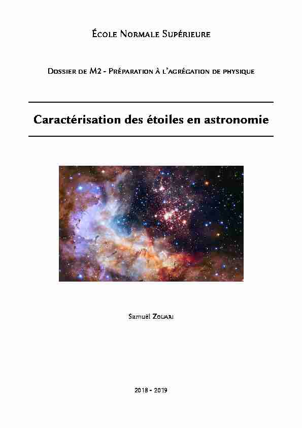 [PDF] Caractérisation des étoiles en astronomie